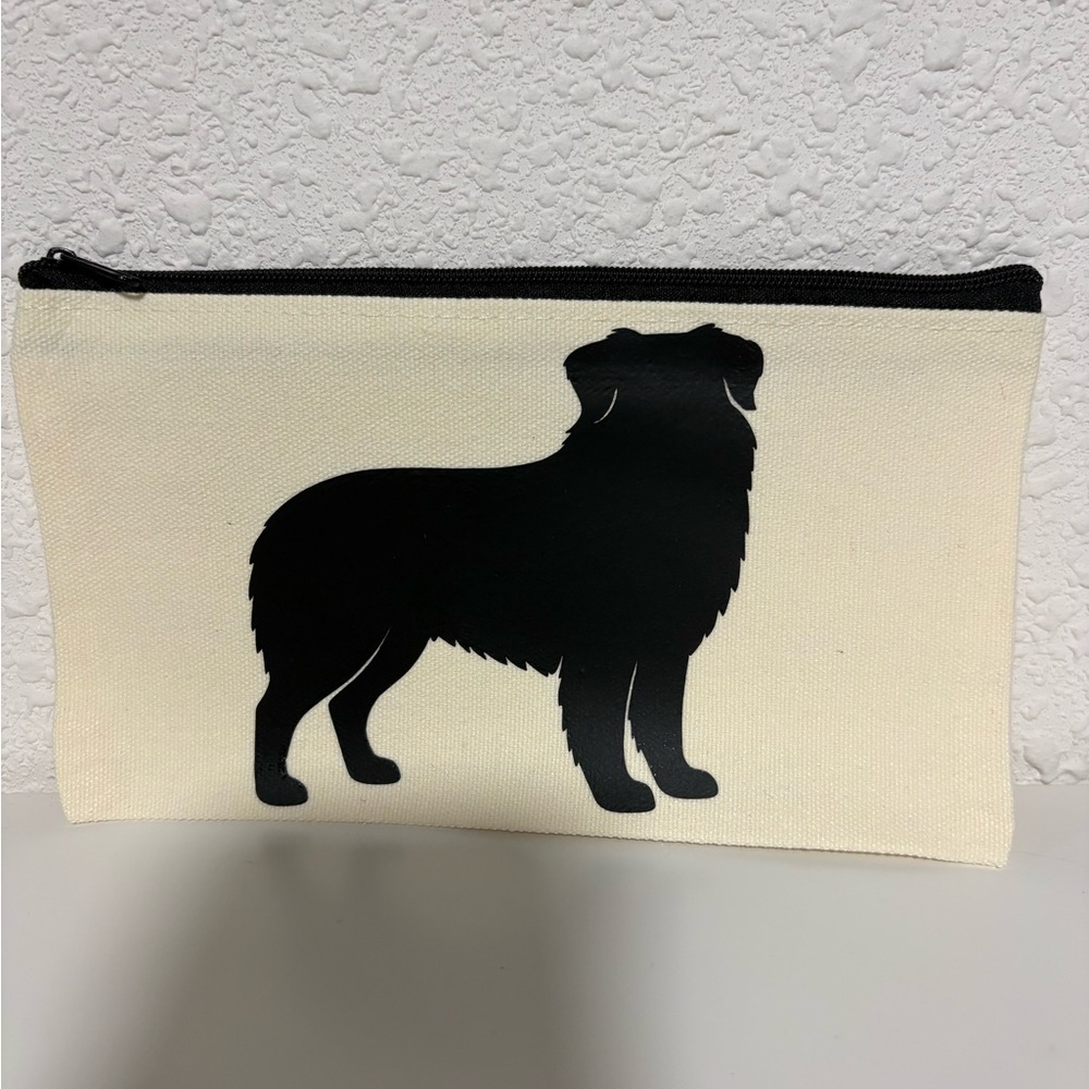New Custom Australian Shepherd Breed Dog Cosmetic Pouch